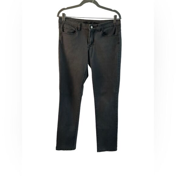 Calvin Klein Womens Straight Leg Jeans Black Pockets Mid Rise Denim 29/8 - Picture 1 of 12